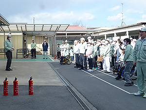 避難訓練の様子