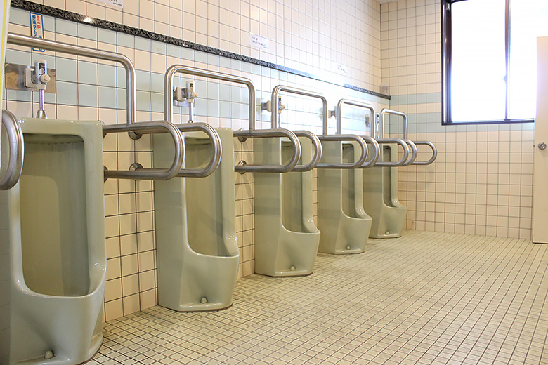 写真（すべての小便器に手すり）